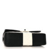 Lambskin Quilted Medium Double Flap – Black & White