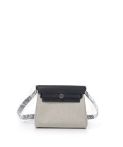 Ardoise Vache Hunter, Bleu Glacier and Ecru Toile Mini Herbag Zip 20 Palladium Hardware, 2024