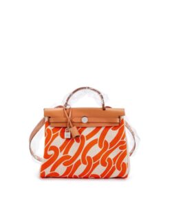Naturel Sable Vache Hunter and Orange Minium and Ecru Toile Maillons & Co Herbag Zip 31 Palladium Hardware, 2024
