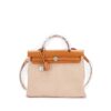 Fauve Vache Hunter and Ecru Toile Quadrille Herbag Zip 31 Palladium Hardware, 2024