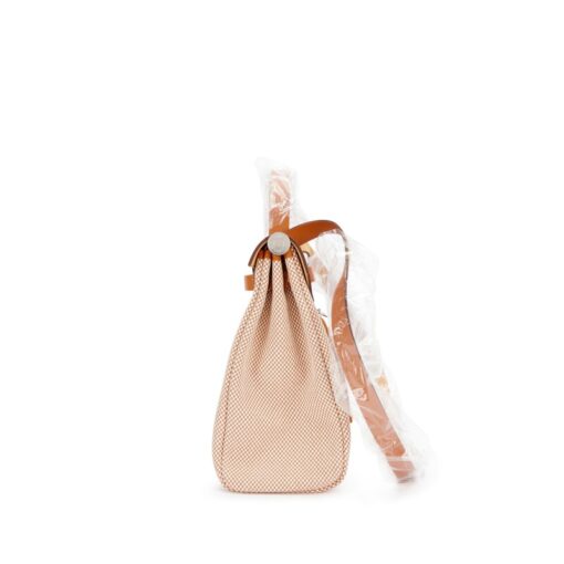 Fauve Vache Hunter and Ecru Toile Quadrille Herbag Zip 31 Palladium Hardware, 2024