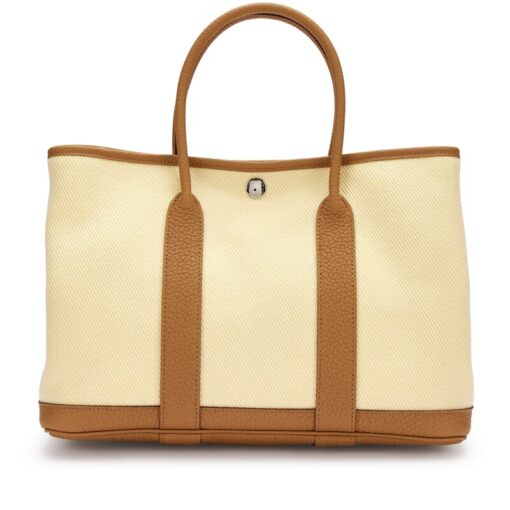 Garden Party 30 TPM – Biscuit Negonda & Écru Twill H Canvas with Palladium Hardware (2022)
