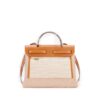 Fauve Vache Hunter and Ecru Toile Quadrille Herbag Zip 31 Palladium Hardware, 2024