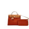 Natural Vache Hunter and Cuivre Toile Herbag 31 Palladium Hardware, 2017