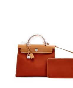 Natural Vache Hunter and Cuivre Toile Herbag 31 Palladium Hardware, 2017