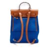 Natural Vache Hunter and Bleu Electric Toile Herbag A Dos Zip Backpack Palladium Hardware, 2022
