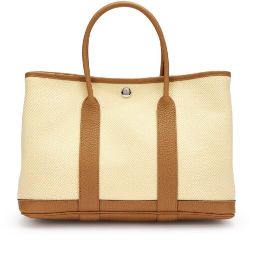 Garden Party 30 TPM – Biscuit Negonda & Écru Twill H Canvas with Palladium Hardware (2022)
