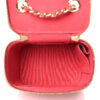 Caviar Quilted Mini Vanity Case With Chain – Red