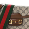 GG Supreme Monogram Web Mini Horsebit 1955 Shoulder Bag Beige Brown Sugar
