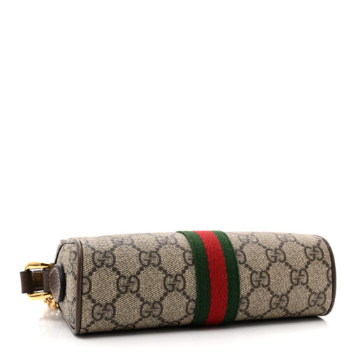GG Supreme Monogram Web Mini Ophidia Shoulder Bag Brown