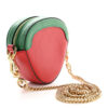 Textured Dollar Calfskin Retro Interlocking G Fruttini Strawberry Mini Crossbody