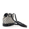 GG Supreme Monogram Textured Dollar Calfskin Web Mini Chain Drawstring Backpack Beige Blue Black