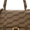 Coated Canvas BB Monogram Small Hourglass Top Handle Bag Beige Brown