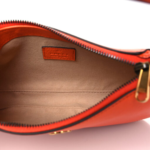 Goatskin Mini Aphrodite Shoulder Bag Orange
