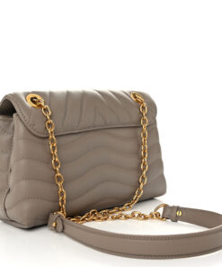 Calfskin LV New Wave Chain Bag MM Taupe