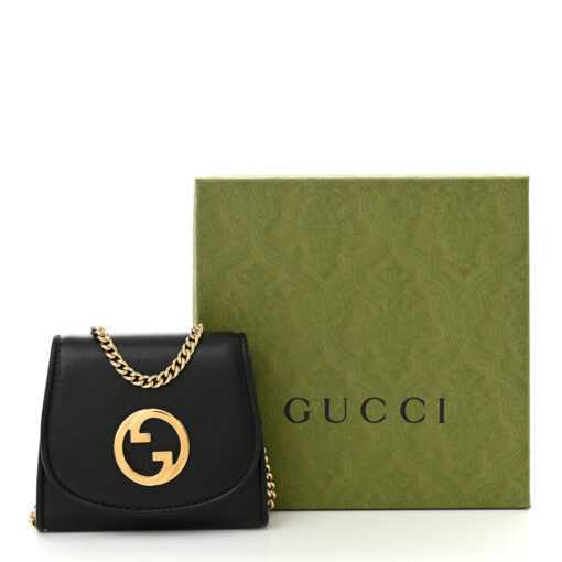 Roxy Calfskin Medium Blondie Chain Wallet Black
