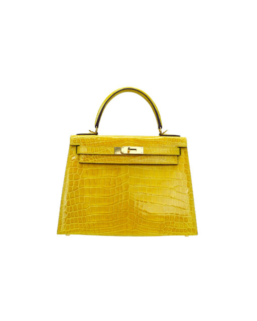 Kelly 28 – Nile Crocodile Leather – Yellow
