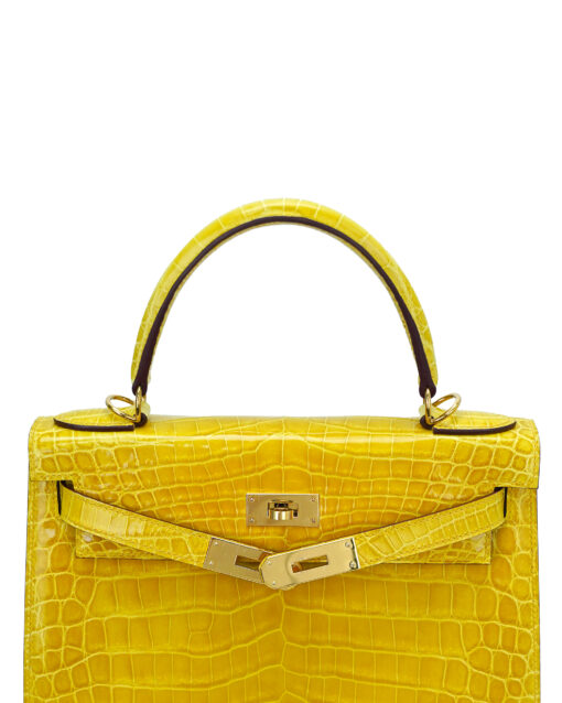Kelly 28 – Nile Crocodile Leather – Yellow