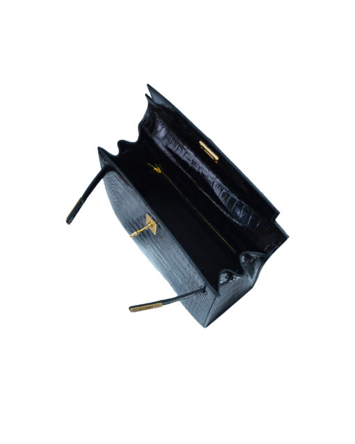 Kelly 25 – Nile Crocodile Leather in Black