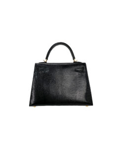 Kelly 25 Lizard Bag – Black