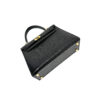 Kelly 25 Lizard Bag – Black